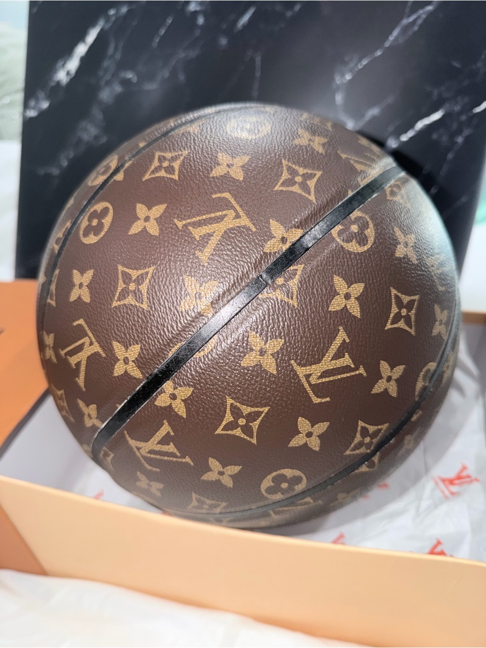 Novelty  Monogram Basketball in Brown - Picture 2 of 10